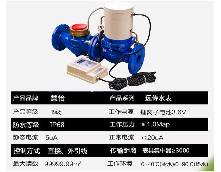 大口径远传阀控水表